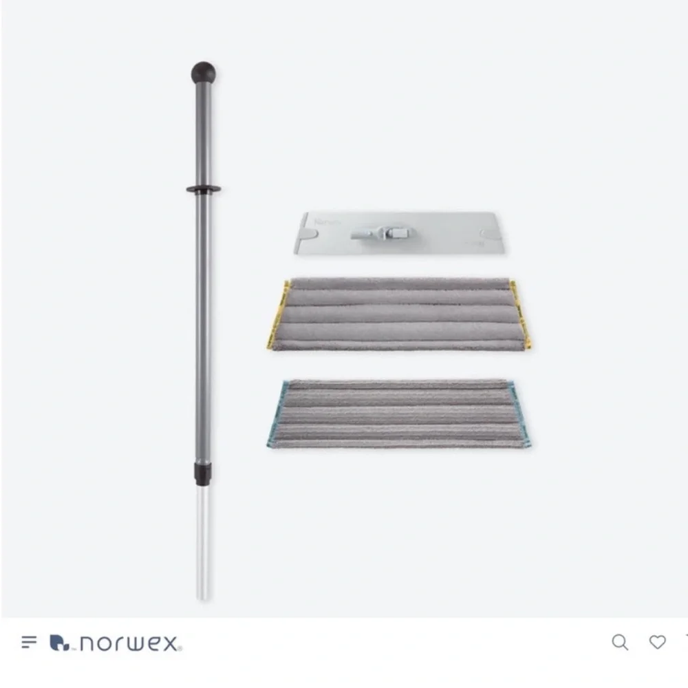 NORWEX Large NEW Mop Set with Gray Black or Blue Pads and Baclock Technology - Picture 2 of 8